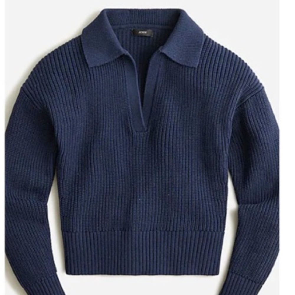 J. Crew Navy Blue Ribbed Sweater